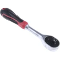 RS PRO 1/4 in Ratchet with Ratchet Handle Chrome Vanadium Steel Mirror Polished 72 Teeth 912-5404