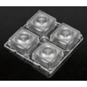 Ledil High Bay Series 4-Way LED Lens Square Beam 4 LEDs Polymethyl Methacrylate Clear C13232_HB-2X2-WW