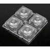 Ledil High Bay Series 4-Way LED Lens Square Beam 4 LEDs Polymethyl Methacrylate Clear C13232_HB-2X2-WW