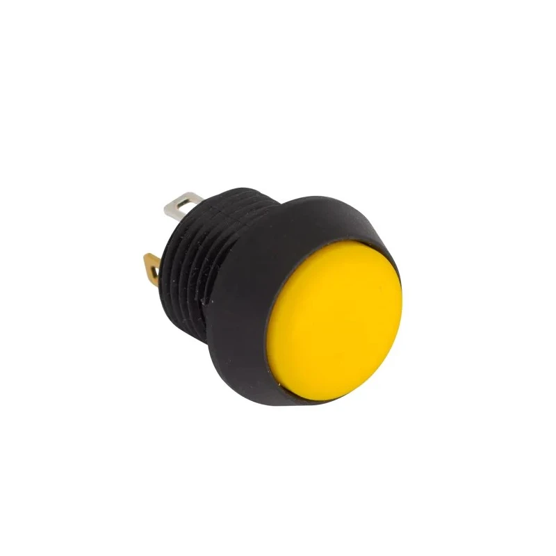 EOZ FL Series Illuminated Push Button Switch, Momentary, Panel Mount, 12 mm Cutout, Yellow LED, SPST, IP67 FL12LY5