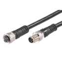 Brad from Molex Sensor Actuator Cable Female 3-way Straight to Male 3-way Straight 1m 60V IP67 1200878704