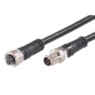 Brad from Molex Sensor Actuator Cable Female 3-way Straight to Male 3-way Straight 1m 60V IP67 1200878704