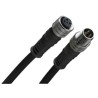 Brad from Molex Sensor Actuator Cable Female 4 way M12 Straight to Male M12 Straight 2m 1200070474