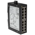 HARTING Unmanaged 16 Port Ethernet Switch 100 Mbps Network Speed 24-48V DC DIN-Rail Mount 24030160010