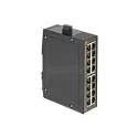 HARTING Unmanaged 16 Port Ethernet Switch 100 Mbps Network Speed 24-48V DC DIN-Rail Mount 24030160010