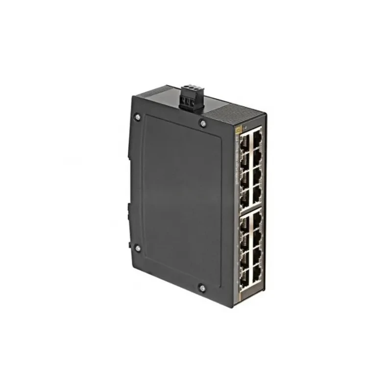 HARTING Unmanaged 16 Port Ethernet Switch 100 Mbps Network Speed 24-48V DC DIN-Rail Mount 24030160010