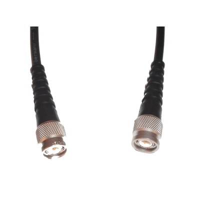 Telegartner TNC Series RG58 Coaxial Cable 50 Ω, Black PVC Jacket, 500 mm Length 