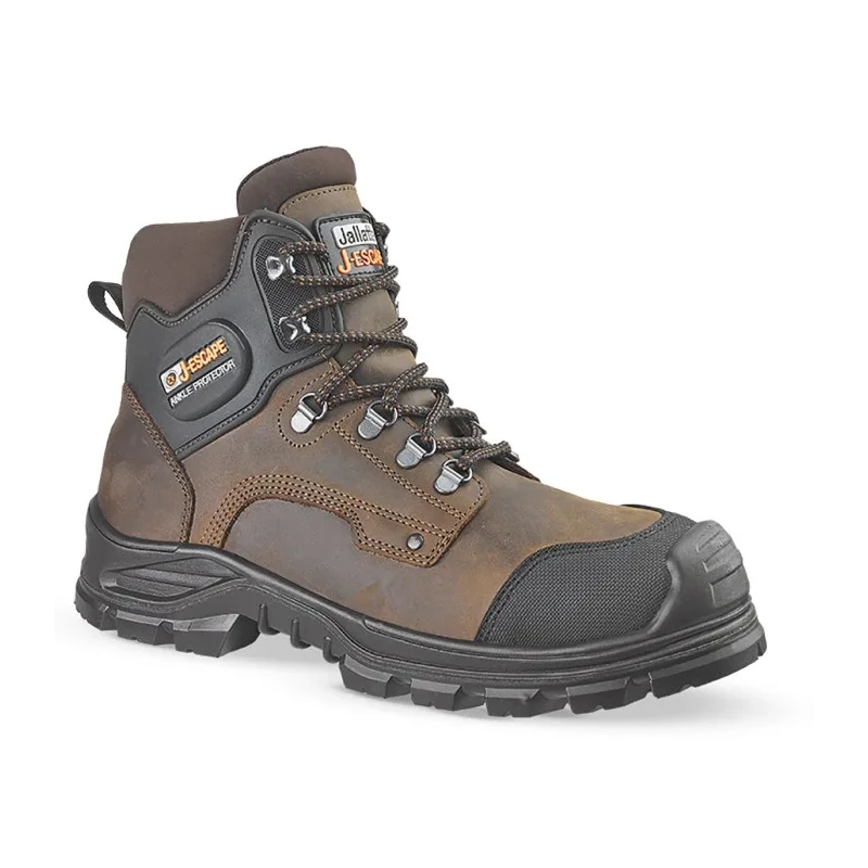 Jallatte Black Leather Composite Toe Capped Men's Ankle Safety Boots SOFTANE BTP JALFIR 00JJE41 38