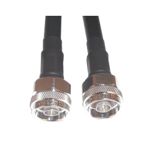 Telegartner N Type Series RG213 Coaxial Cable 5000 mm 50 Ohm Black Terminated 