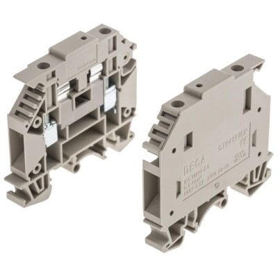 RS PRO Disconnect Terminal Block Beige, 4mm² Cable CSA, 15A Current, Screw Termination 913-1248