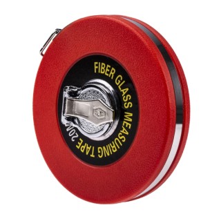 RS PRO 20 m Tape Measure Imperial Metric with ABS Red Case and Fibreglass Blade 913-1550