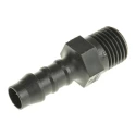 RS PRO Nylon Straight Hose Connector 8 mm ID BSP Threaded Male 1/4 in Black 795-146
