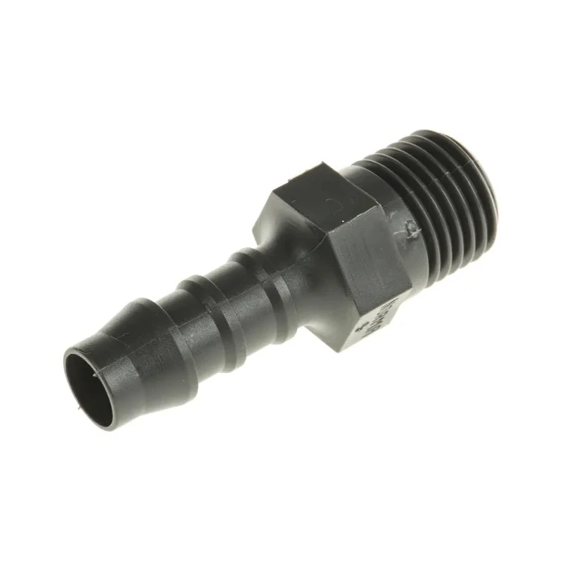 RS PRO Nylon Straight Hose Connector 8 mm ID BSP Threaded Male 1/4 in Black 795-146
