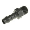 RS PRO Nylon Straight Hose Connector 8 mm ID BSP Threaded Male 1/4 in Black 795-146