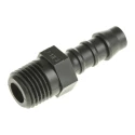 RS PRO Nylon Straight Hose Connector 8 mm ID BSP Threaded Male 1/4 in Black 795-146