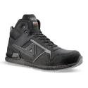 AIMONT 24 Bit Black Grey Aluminium Toe Capped Unisex Ankle Safety Boots Size UK 10.5 EU 45 KANYE ABI04 45