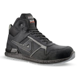 AIMONT 24 Bit Black Grey Aluminium Toe Capped Unisex Ankle Safety Boots Size UK 10.5 EU 45 KANYE ABI04 45