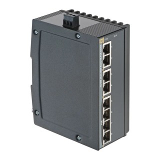HARTING Unmanaged 8 Port Ethernet Switch 24-48 VDC DIN Rail Mount 142x60x107.5mm 24031080030