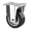 Tente Fixed Castor Heavy Duty 200 kg Load Capacity 100 mm Black Elastic Tyre Wheel 3678IEP100P62