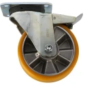 Tente Heavy Duty Braked Swivel Castor 600 kg Load Capacity 160 mm Polyurethane Wheel 3677ITP160P63