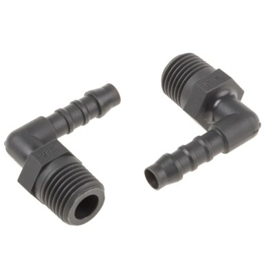 RS PRO Nylon Hose Connector 6 mm ID 1/4 in BSP Male Threaded Elbow 795-225