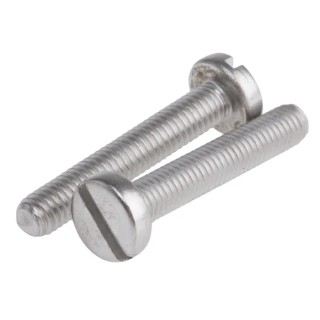 RS PRO Slot Pan Stainless Steel Machine Screw 35 mm M6 914-1611