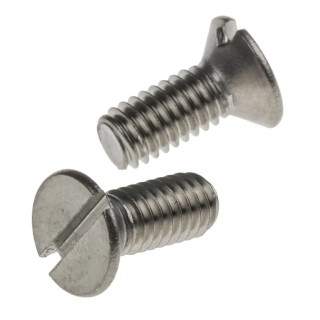RS PRO Slot Countersunk Stainless Steel Machine Screw 10 mm M4 914-1664