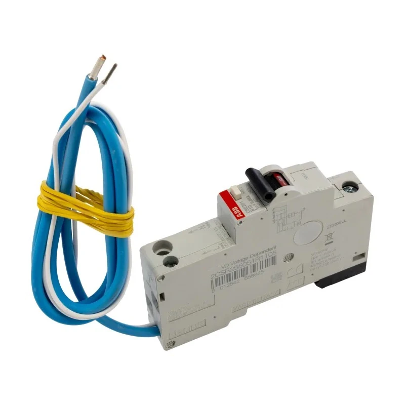 ABB Residual Current Circuit Breaker with Overload Protection 10A Current Rating 2CSR255051R1105 DSE201 B10 AC30 - N Blue