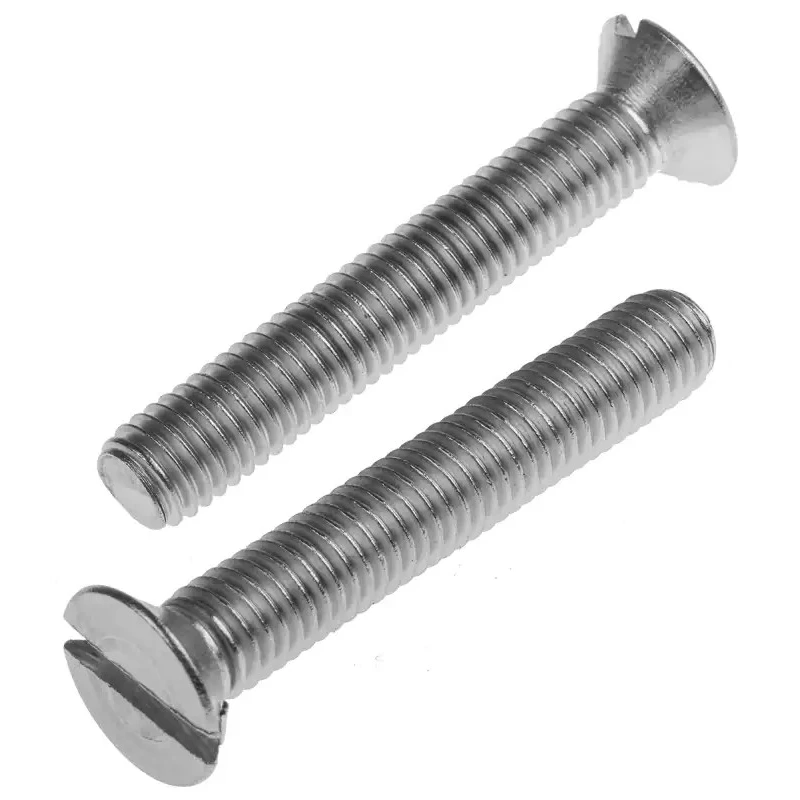 RS PRO Slot Countersunk Stainless Steel Machine Screw M8 50 mm A2 Grade 914-1743