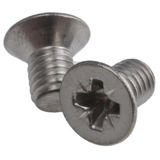RS PRO Pozidriv Countersunk Stainless Steel Machine Screw 8 mm M5 914-1797