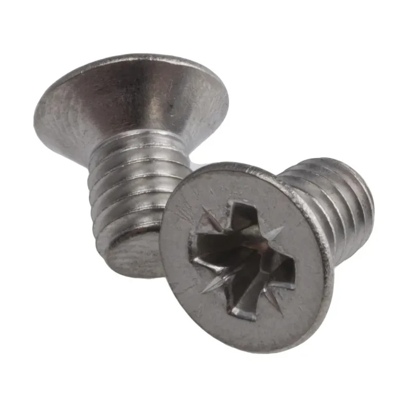 RS PRO Pozidriv Countersunk Stainless Steel Machine Screw 8 mm M5 914-1797