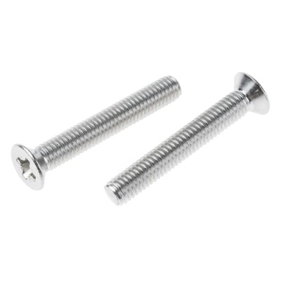 RS PRO Pozidriv Countersunk Stainless Steel Machine Screw M6 Thread 40 mm Length 914-1826