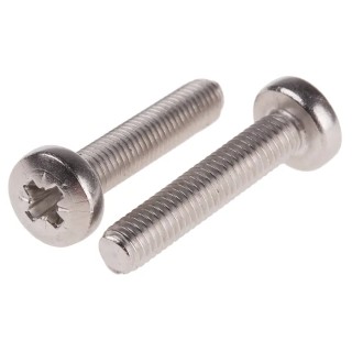 RS PRO Pozidriv Pan Head Stainless Steel Machine Screw 25 mm M5 914-1850