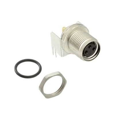 TE Connectivity Circular Connector M8 Series, 3 Contacts, Socket, Female, PCB Mount, IP67, 4A, 60V, Zinc 2-2172091-2