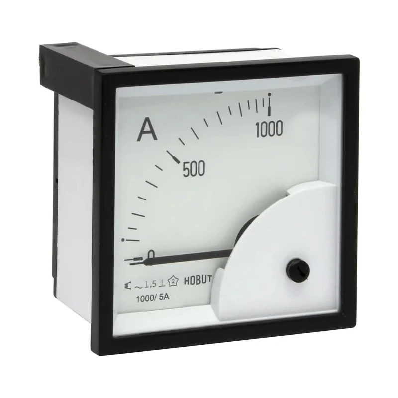 HOBUT Analogue Panel Ammeter AC, Moving Iron, 72 mm x 72 mm, Class 1.5 Accuracy D72SD