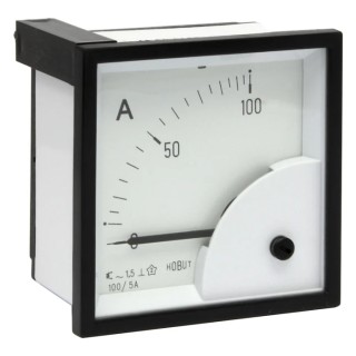 HOBUT Analogue Panel Ammeter AC 72 mm x 72 mm Class 1.5 Moving Iron D72SD