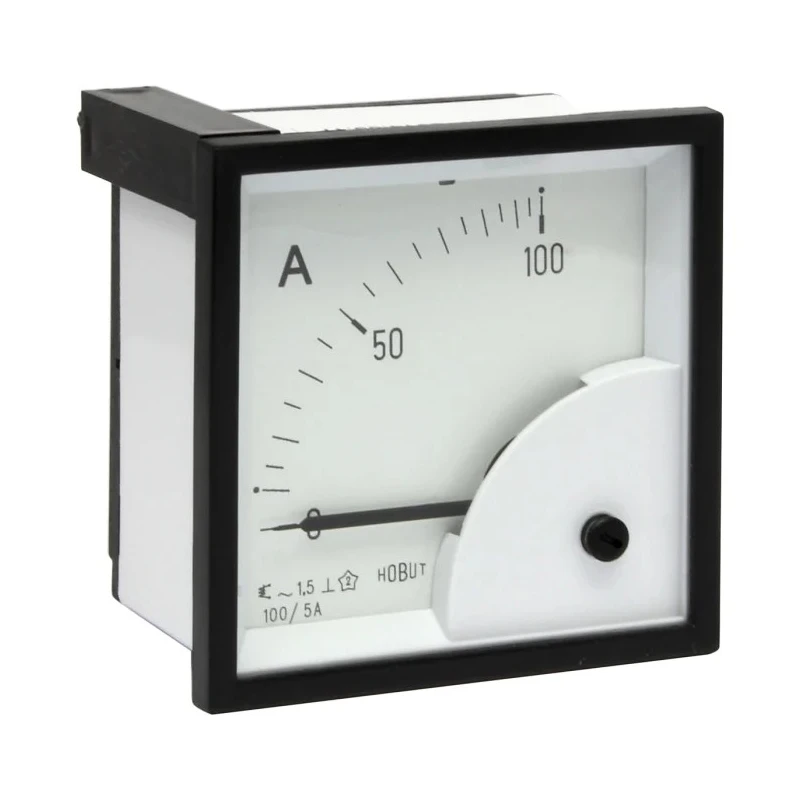 HOBUT Analogue Panel Ammeter AC 72 mm x 72 mm Class 1.5 Moving Iron D72SD