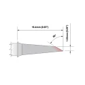 Thermaltronics 1.52 mm Straight Hoof 16.4 mm Soldering Iron Tip for use with MX-5000, TMT-9000S-1, TMT-9000S-2 M6DS529