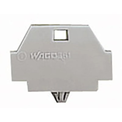 WAGO 260 Series End Plate with Snap in Mounting Foot for Use with 260 Series Terminal Block 260-371