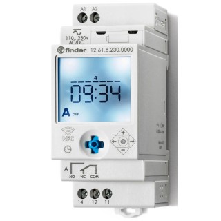 Finder Digital with NFC 12 DIN Rail Time Switch 230V ac/dc 12.61.8.230.0000 NFC