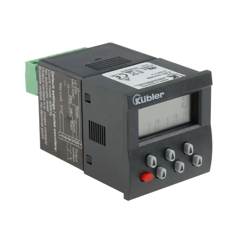 Kubler CODIX 901 Single Preset 6-Digit Battery-Powered Pulse Counter with 7mm Digit Height, LCD Display 6.901.010.820