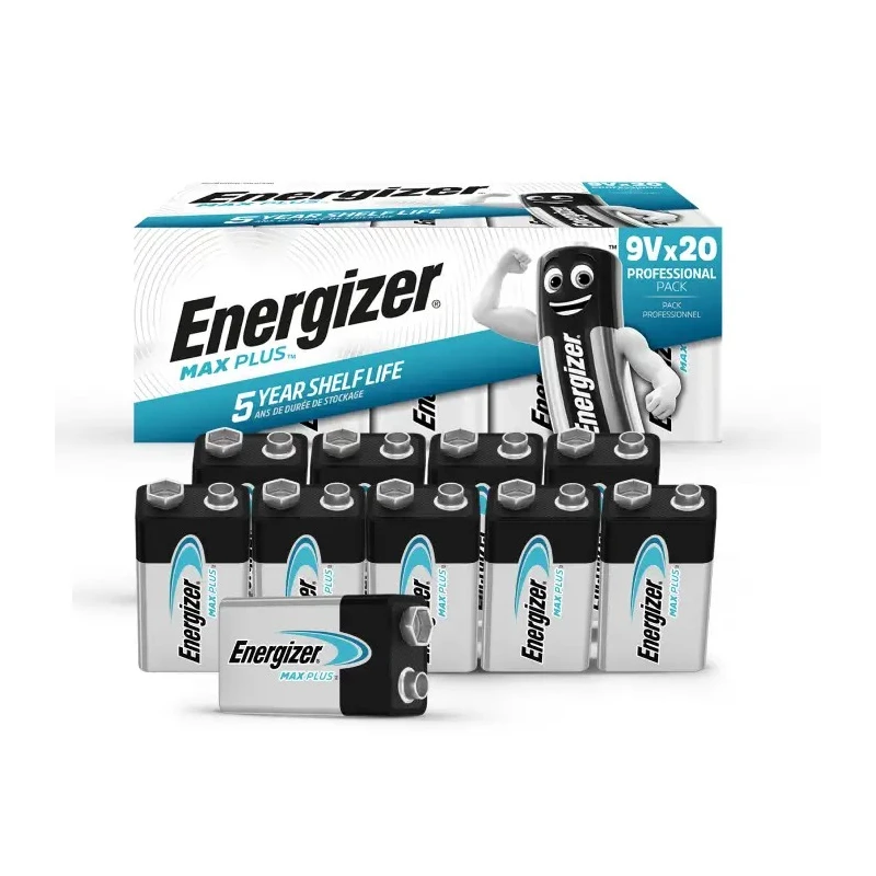 Energizer Energiser MAX PLUS Zinc Manganese Dioxide Alkaline 9V Battery 600mAh 7638900423204