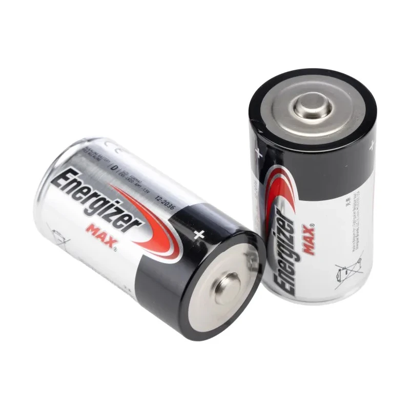 Energizer D Battery 1.5 V Alkaline Zinc Manganese Dioxide 20Ah Capacity 34.2mm Diameter 61.5mm Height 7638900426823