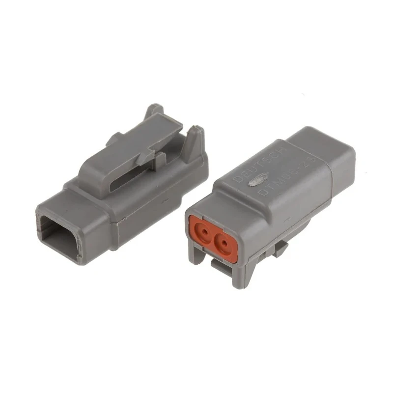Deutsch Automotive Connector Male Grey Cable 2 Way Crimp Termination DTM06-2S