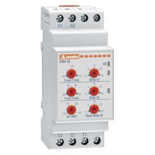 Lovato Electric Monitoring Relay 1 Phase SPDT DIN Rail Mount 380 440V AC PMV55A240