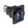 RS PRO USB Connector Panel Mount Straight Female/Female 2 Port USB Type B to A USB 3.0 916-0224
