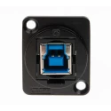 RS PRO USB Connector Panel Mount Straight Female/Female 2 Port USB Type B to A USB 3.0 916-0224