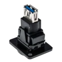 RS PRO USB Connector Panel Mount Straight Female/Female 2 Port USB Type B to A USB 3.0 916-0224
