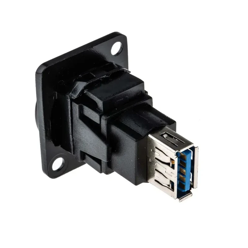 RS PRO USB Connector Panel Mount Straight Female/Female 2 Port USB Type B to A USB 3.0 916-0224