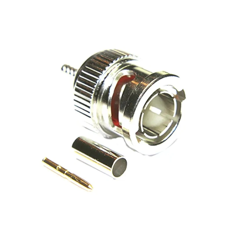 COAX Connectors BNC Series Coaxial Connector Cable Male, 75 Ω, Straight Body Crimp 10-005-B36-AB